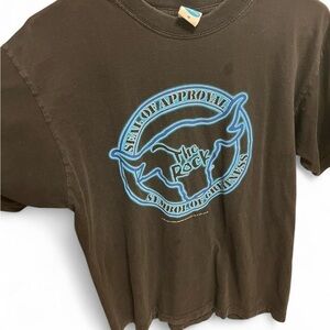 Vintage 2001 WWF / WWE The Rock Graphic T-Shirt with Blue Logo Size M Mens